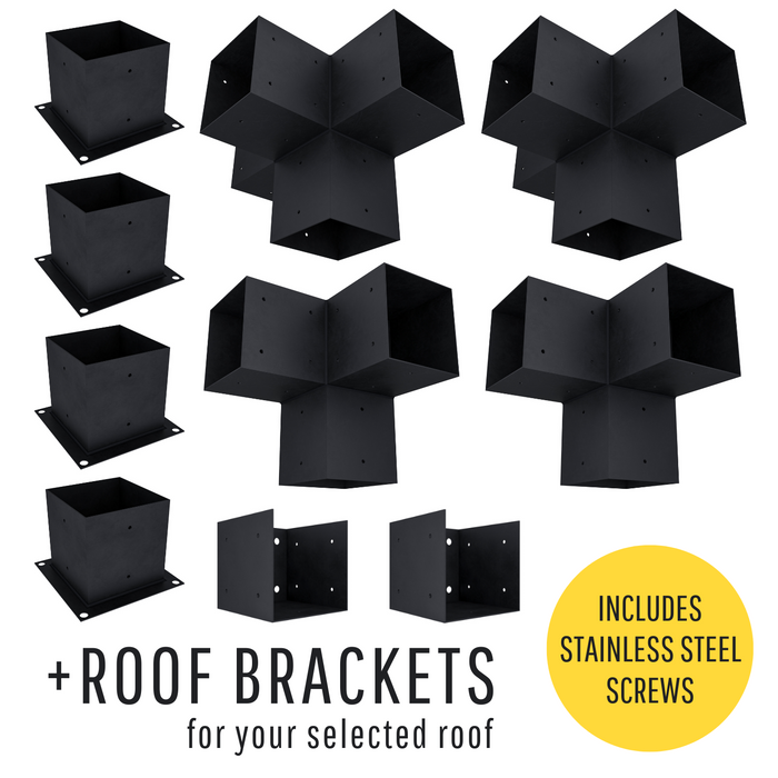 3711 - 10 x 14 pergola attached to house (view B)