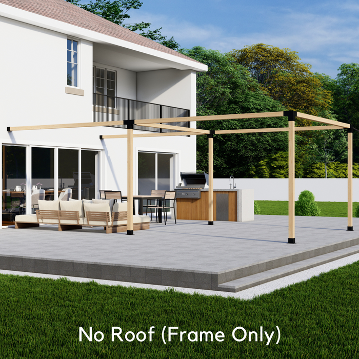 217 - Attached 12x22 pergola without a roof - outer frame only