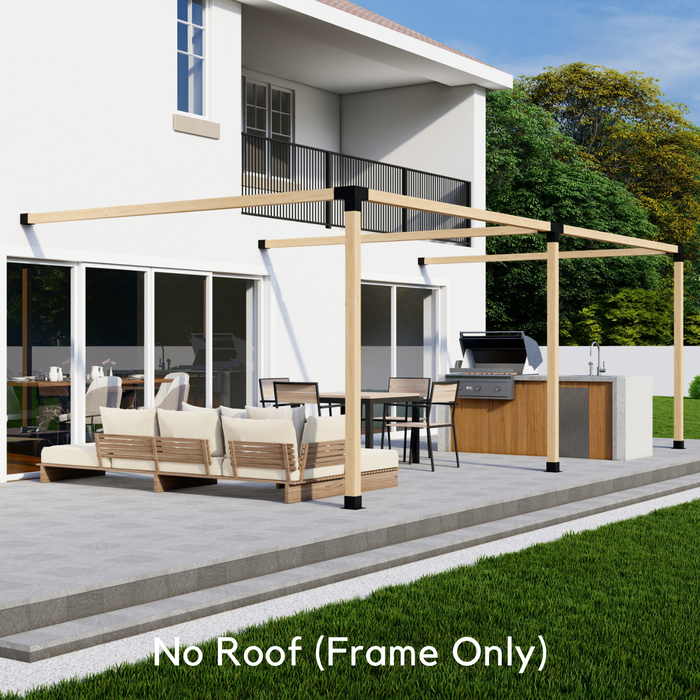 308 - Attached 18x10 pergola without a roof - outer frame only