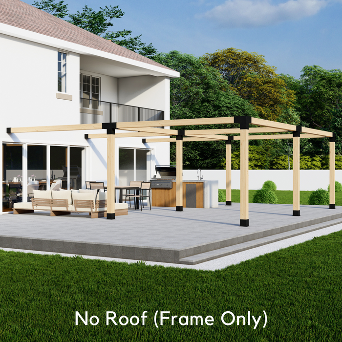 463 - 18x14 pergola attached to house with no roof (frame only)