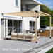 100 - Attached 12x12 pergola with medium-spaced inline 2x4 roof rafters