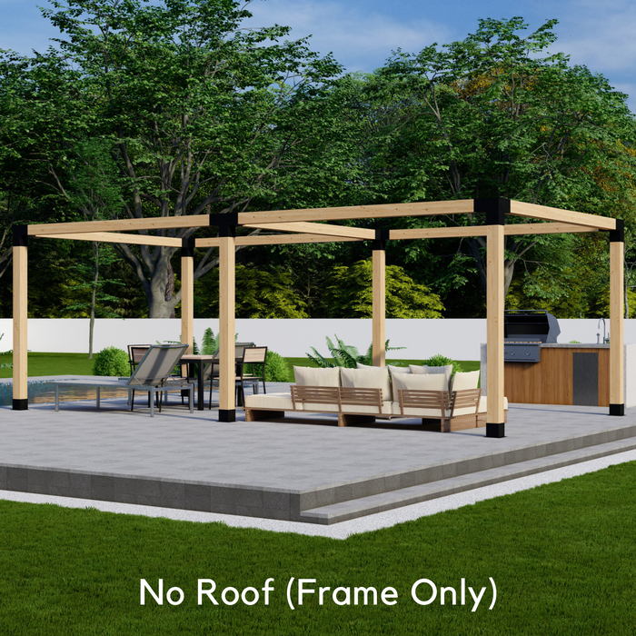 Freestanding 2-section pergola without a roof (frame only)