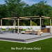 Freestanding 2-section pergola without a roof (frame only)