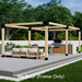 650 - Free-standing double pergola without a roof - outer frame only