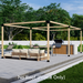 600 - Free-standing double pergola without a roof - outer frame only