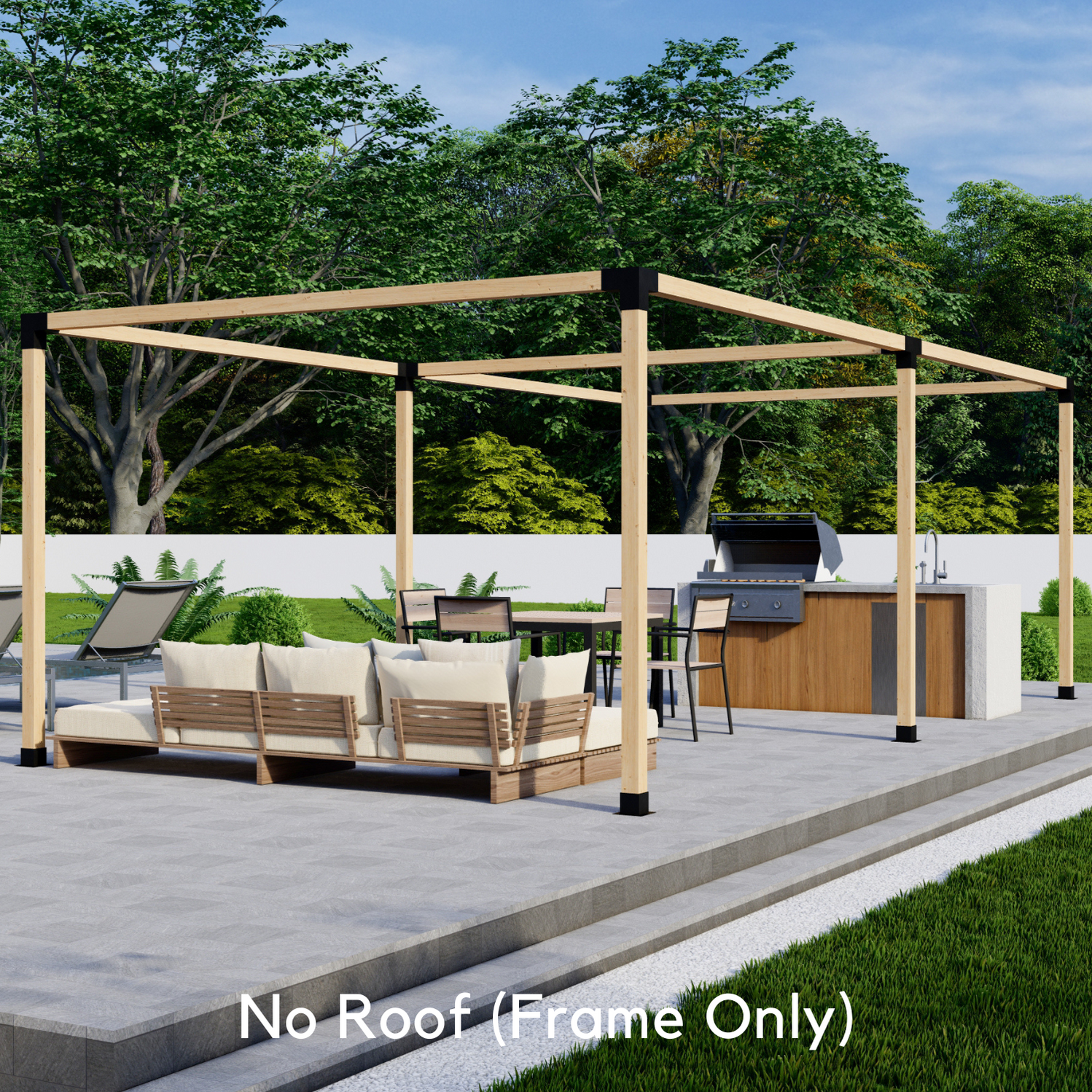Freestanding 14x10 Pergola Kit with Roof - 20% Off