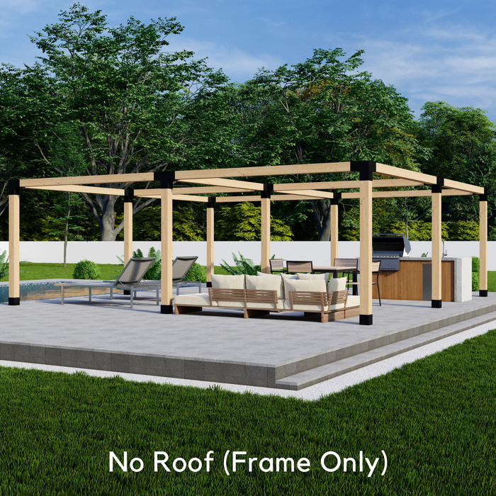 872 - Free-standing 20x20 pergola without a roof - outer frame only
