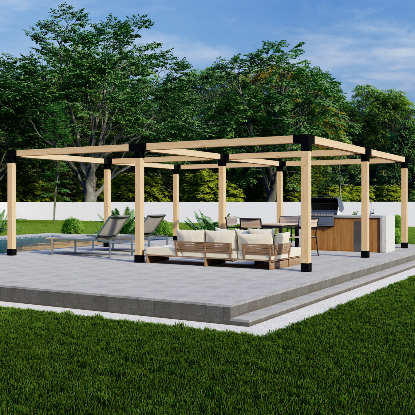 4-Block Large Pergola Kits