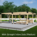 851 - Free-standing 14x14 pergola with medium-spaced inline 2x6 roof rafters