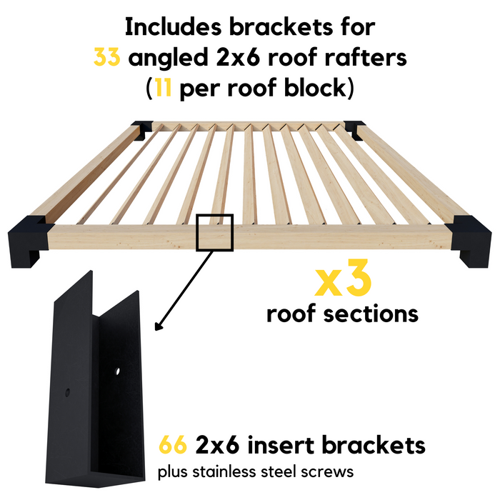 962.5 - Wall-Mounted Pergola Kit