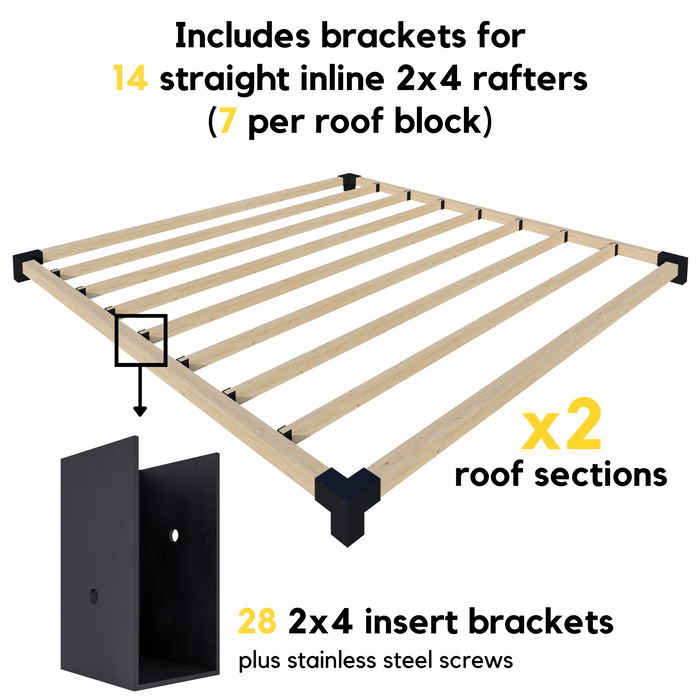 4708 - Modern Deck Pergola Kit