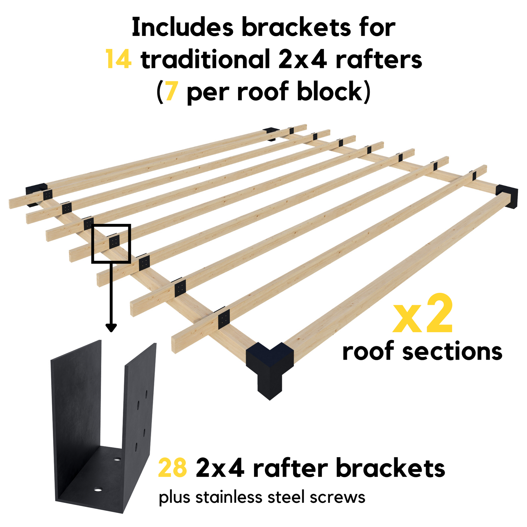 Pergola Hardware Brackets Kit - 20% Off + Free Shipping