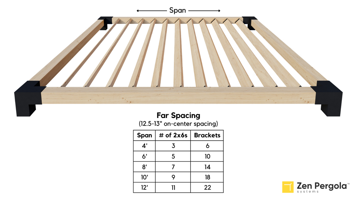 078 - A pergola roof comprised of 2x6 slats angled at 45 degrees with far spacing