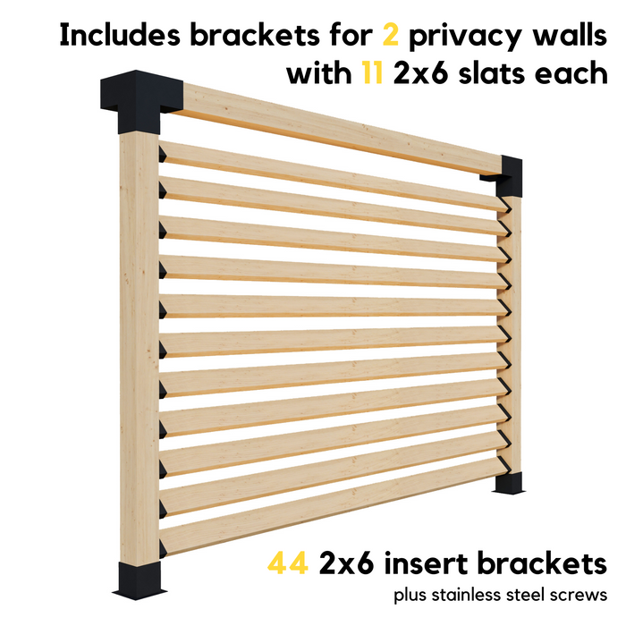 5748 - Walled Privacy Pergola DIY Bracket Kit