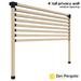 032 - A 4-foot tall pergola privacy wall (shade wall) comprised of medium-spaced 4x4s