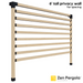 032 - A 6-foot tall pergola privacy wall (shade wall) comprised of far-spaced 4x4s