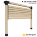 082 - A 4-foot tall pergola privacy wall (shade wall) comprised of closely-spaced 6x6s