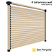 030 - An 8-foot tall pergola privacy wall (shade wall) comprised of closely-spaced 2x4 slats