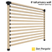 030 - An 8-foot tall pergola privacy wall (shade wall) comprised of medium-spaced 2x4 slats