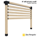 080 - A 4-foot tall pergola privacy wall (shade wall) comprised of medium-spaced 2x6 slats