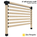 080 - A 6-foot tall pergola privacy wall (shade wall) comprised of medium-spaced 2x6 slats